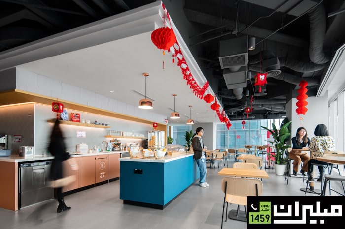 فضاهای استراحت و تعامل در دکوراسیون اداری Airbnb